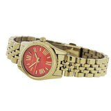  Shop Authentic Michael Kors Lexington Quartz Orange Dial Gold Steel Strap Watch For Women - MK3284 - Luxxuri