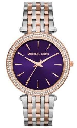  Shop Authentic Michael Kors Darci Purple Dial Two Tone Steel Strap Watch for Women - MK3353 - Luxxuri