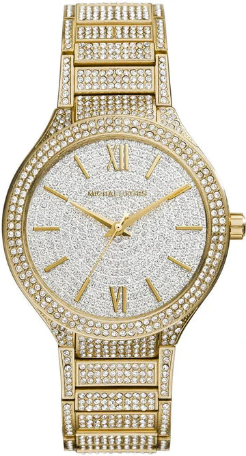  Shop Authentic Michael Kors Kerry Crystals Gold Dial Gold Steel Strap Watch For Women - MK3360 - Luxxuri