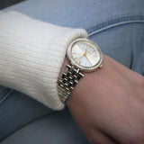  Shop Authentic Michael Kors Darci Silver Dial Two Tone Steel Strap Watch for Women - MK3405 - Luxxuri