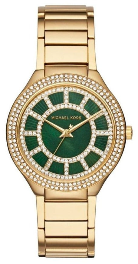  Shop Authentic Michael Kors Kerry Green Dial Gold Steel Strap Watch for Women - MK3409 - Luxxuri