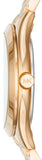 Shop Authentic Michael Kors Slim Runway Gold Dial Gold Steel Strap Watch For Women - MK3456 - Luxxuri