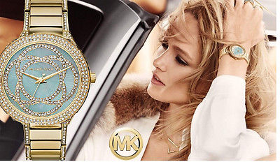  Shop Authentic Michael Kors Kerry Mother of Pearl Dial Gold Steel Strap Watch for Women - MK3481 - Luxxuri