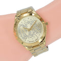  Shop Authentic Michael Kors Slim Runway Gold Dial Gold Steel Strap Watch for Women - MK3590 - Luxxuri