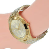  Shop Authentic Michael Kors Slim Runway Gold Dial Gold Steel Strap Watch for Women - MK3590 - Luxxuri