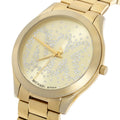  Shop Authentic Michael Kors Slim Runway Gold Dial Gold Steel Strap Watch for Women - MK3590 - Luxxuri