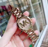 Shop Authentic Michael Kors Mini Slim Runway Rose Gold Dial Two Tone Steel Strap Watch for Women - MK3650 - Luxxuri