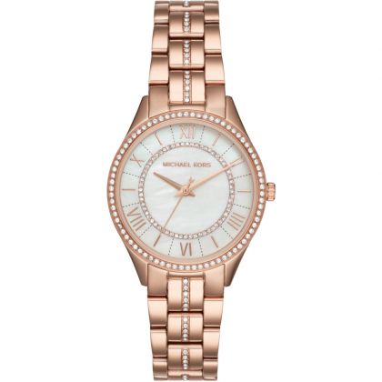  Shop Authentic Michael Kors Lauryn Mother of Pearl Dial Rose Gold Steel Strap Watch for Women - MK3716 - Luxxuri