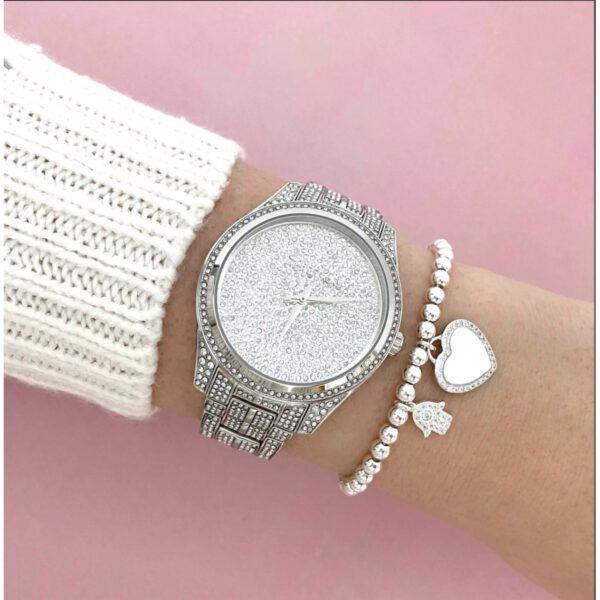  Shop Authentic Michael Kors Lauryn Analog Crystals Silver Dial Silver Steel Strap Watch For Women - MK3717 - Luxxuri