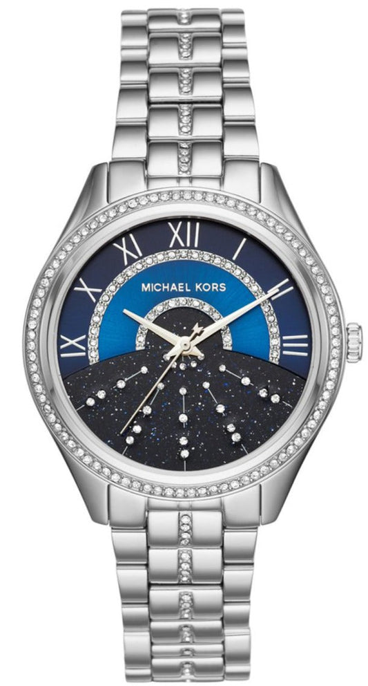  Shop Authentic Michael Kors Lauryn Blue Dial Silver Steel Strap Watch for Women - MK3720 - Luxxuri