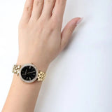  Shop Authentic Michael Kors Mini Darci Quartz Black Dial Gold Steel Strap Watch For Women - MK3738 - Luxxuri