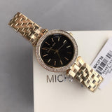  Shop Authentic Michael Kors Mini Darci Quartz Black Dial Gold Steel Strap Watch For Women - MK3738 - Luxxuri