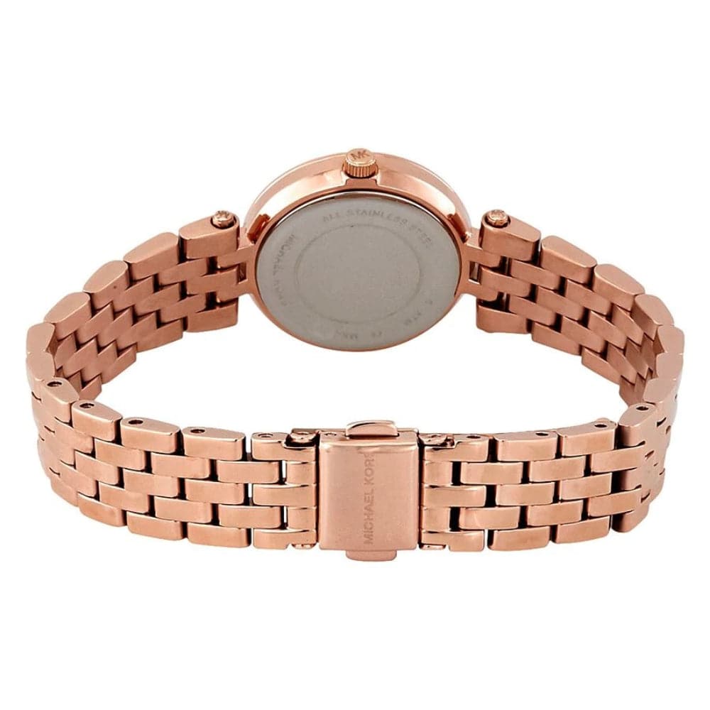 Michael Kors Darci Analog Mother of Pearl Dial Rose Gold Steel Strap Watch For Women - MK3832