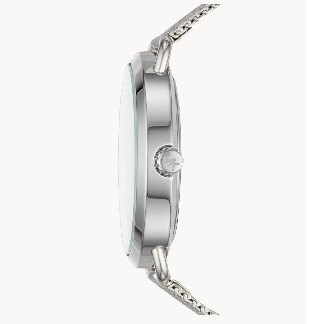 Shop Authentic Michael Kors Portia Silver Dial Silver Mesh Bracelet Watch for Women - MK3843 - Luxxuri