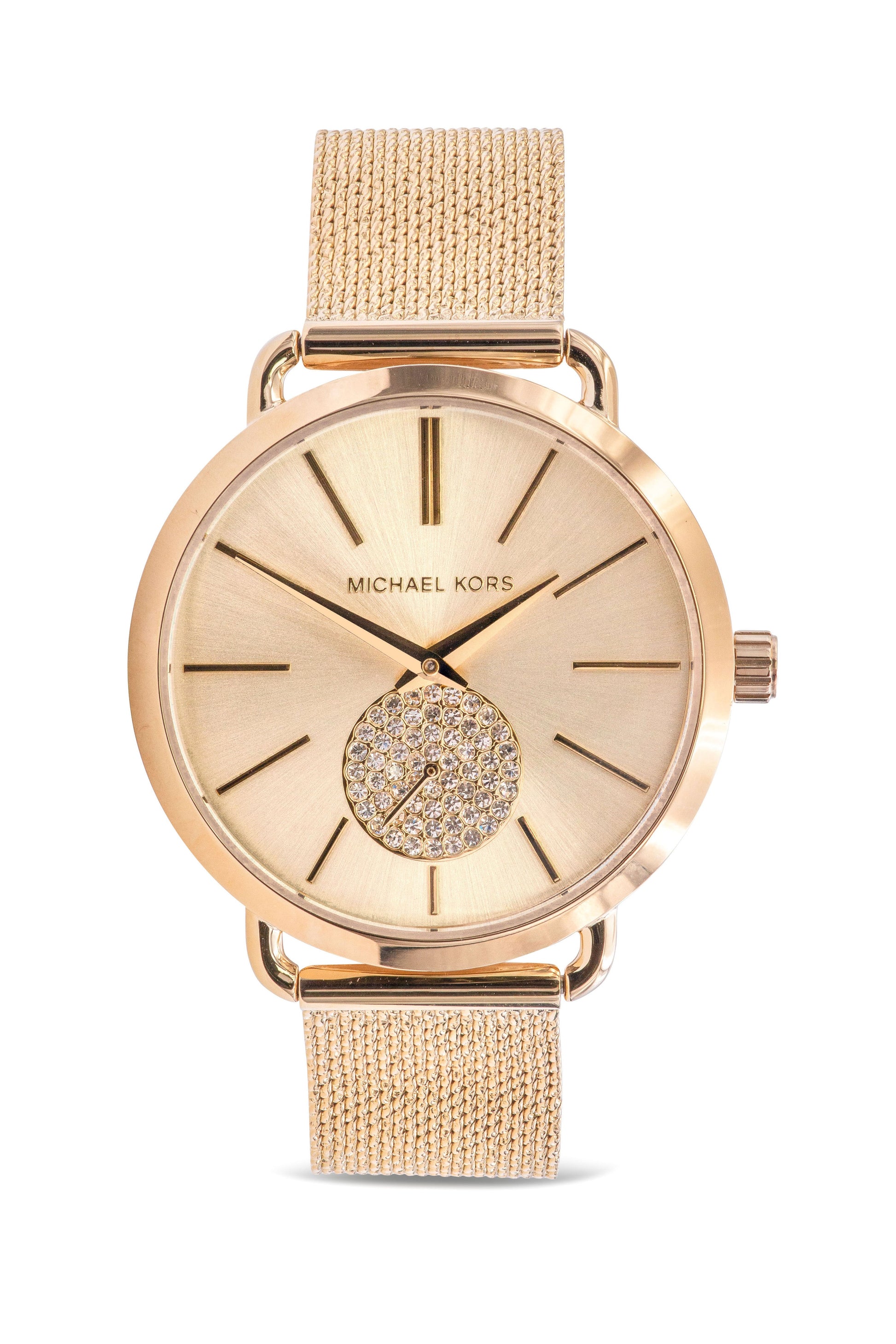  Shop Authentic Michael Kors Portia Gold Dial Gold Mesh Bracelet Watch for Women - MK3844 - Luxxuri