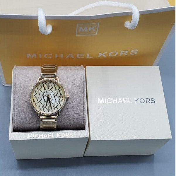  Shop Authentic Michael Kors Portia Quartz Gold Dial Gold Steel Strap Watch For Women - MK3886 - Luxxuri
