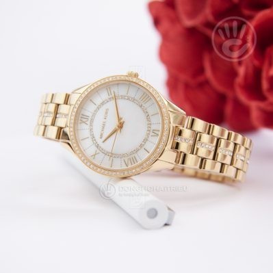  Shop Authentic Michael Kors Lauryn Mother of Pearl White Dial Gold Steel Strap Watch for Women - MK3899 - Luxxuri