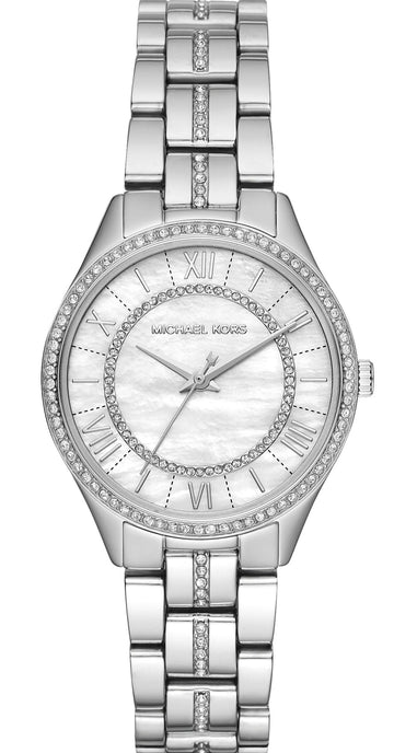  Shop Authentic Michael Kors Lauryn Mother of Pearl Dial Silver Steel Strap Watch for Women - MK3900 - Luxxuri