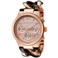  Shop Authentic Michael Kors Runway Rose Gold Dial Two Tone Steel Strap Watch for Women - MK4269 - Luxxuri