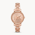  Shop Authentic Michael Kors Sofie Quartz Rose Gold Dial Rose Gold Steel Strap Watch For Women - MK4335 - Luxxuri