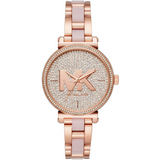  Shop Authentic Michael Kors Sofie Quartz Crystals Crystals Rose Gold Dial Rose Gold Steel Strap Watch For Women - MK4336 - Luxxuri