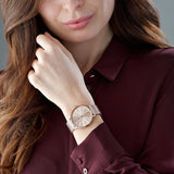  Shop Authentic Michael Kors Pyper Quartz Rose Gold Dial Rose Gold Mesh Strap Watch For Women - MK4340 - Luxxuri