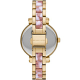  Shop Authentic Michael Kors Sofie Crystals Mother of Pearl Pink Dial Two Tone Steel Strap Watch For Women - MK4344 - Luxxuri