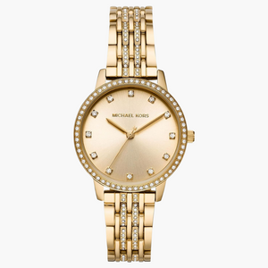 Shop Authentic Michael Kors Melissa Quartz Gold Dial Gold Steel Strap Watch for Women - MK4368 - Luxxuri
