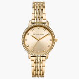 Shop Authentic Michael Kors Melissa Quartz Gold Dial Gold Steel Strap Watch for Women - MK4368 - Luxxuri