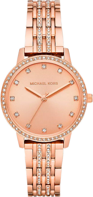  Shop Authentic Michael Kors Melissa Three Hand Rose Gold Dial Rose Gold Steel Strap Watch For Women - MK4369 - Luxxuri