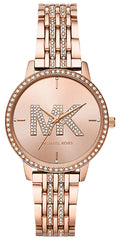  Shop Authentic Michael Kors Melissa Pave Quartz Rose Gold Dial Rose Gold Steel Strap Watch for Women - MK4372 - Luxxuri