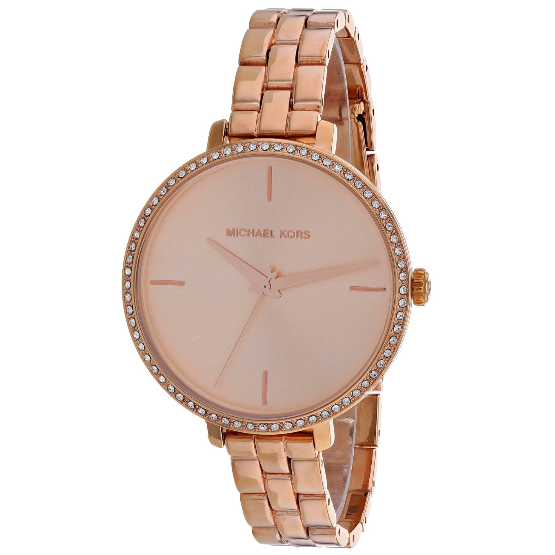  Shop Authentic Michael Kors Charley Three-Hand Analog Rose Gold Dial Rose Gold Steel Strap Watch for Women - MK4400 - Luxxuri