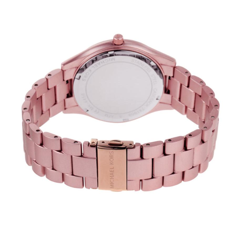  Shop Authentic Michael Kors Slim Runway Pink Dial Pink Steel Strap Watch For Women - MK4456 - Luxxuri