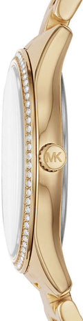  Shop Authentic Michael Kors Lauryn Quartz Mother of Pearl Gold Dial Gold Steel Strap Watch For Women - MK4490 - Luxxuri