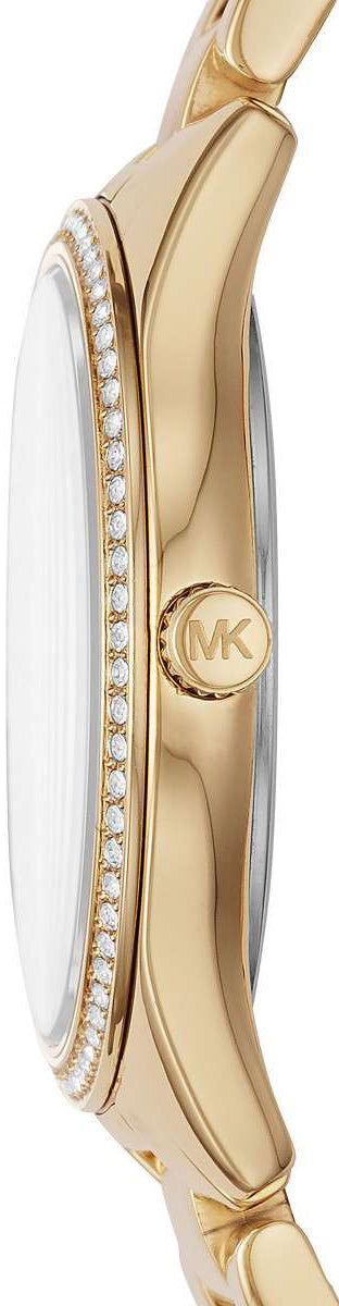  Shop Authentic Michael Kors Lauryn Quartz Mother of Pearl Gold Dial Gold Steel Strap Watch For Women - MK4490 - Luxxuri
