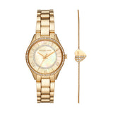  Shop Authentic Michael Kors Lauryn Quartz Mother of Pearl Gold Dial Gold Steel Strap Watch For Women - MK4490 - Luxxuri