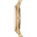 Michael Kors Slim Runway Quartz Gold Dial Gold Steel Strap Watch For Women - MK4501
