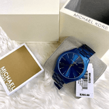  Shop Authentic Michael Kors Slim Runway Quartz Blue Dial Blue Steel Strap Watch For Women - MK4503 - Luxxuri
