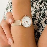  Shop Authentic Michael Kors Pyper Quartz Mother of Pearl White Dial Rose Gold Mesh Strap Watch For Women - MK4588 - Luxxuri