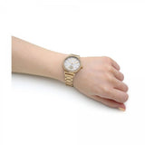  Shop Authentic Michael Kors Abbey Three-Hand Analog White Dial Gold Steel Strap Watch for Women - MK4615 - Luxxuri