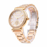  Shop Authentic Michael Kors Abbey Three-Hand Analog White Dial Gold Steel Strap Watch for Women - MK4615 - Luxxuri