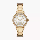  Shop Authentic Michael Kors Abbey Three-Hand Analog White Dial Gold Steel Strap Watch for Women - MK4615 - Luxxuri
