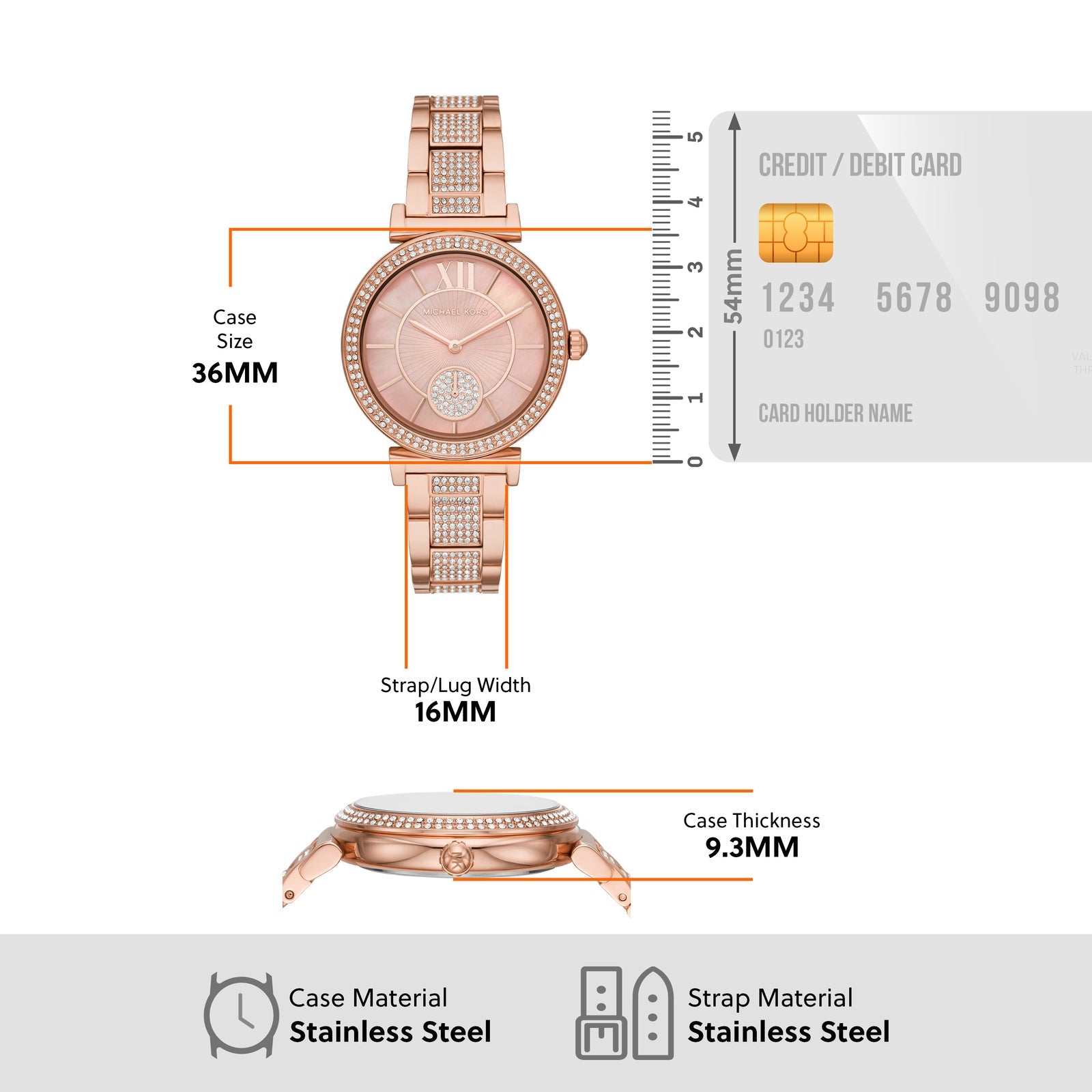  Shop Authentic Michael Kors Abbey Three-Hand Analog Crystals Rose Gold Dial Rose Gold Steel Strap Watch for Women - MK4617 - Luxxuri