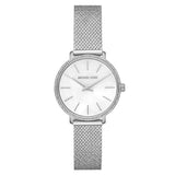  Shop Authentic Michael Kors Pyper Quartz Mother of Pearl White Dial Silver Mesh Strap Watch For Women - MK4618 - Luxxuri