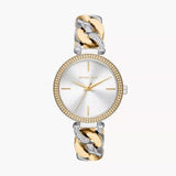  Shop Authentic Michael Kors Catelyn Three-Hand Crystals Silver Dial Two Tone Steel Strap Watch for Women - MK4633 - Luxxuri