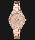  Shop Authentic Michael Kors Liliane Three Hand Rose Gold Dial Rose Gold Steel Strap Watch For Women - MK4651 - Luxxuri