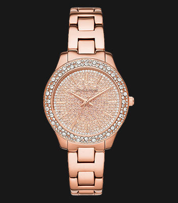  Shop Authentic Michael Kors Liliane Three Hand Rose Gold Dial Rose Gold Steel Strap Watch For Women - MK4651 - Luxxuri