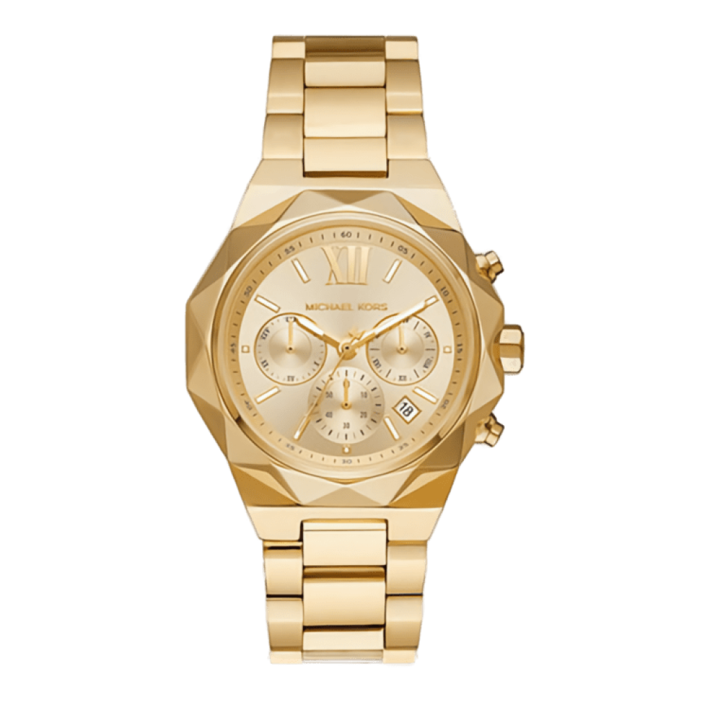 Michael Kors Raquel Analog Gold Dial Gold Steel Strap Watch For Women - MK4690