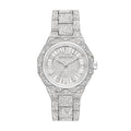  Shop Authentic Michael Kors Raquel Three Hand Crystals Silver Dial Silver Steel Strap Watch For Women - MK4691 - Luxxuri