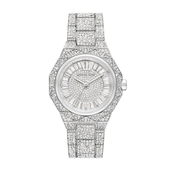  Shop Authentic Michael Kors Raquel Three Hand Crystals Silver Dial Silver Steel Strap Watch For Women - MK4691 - Luxxuri